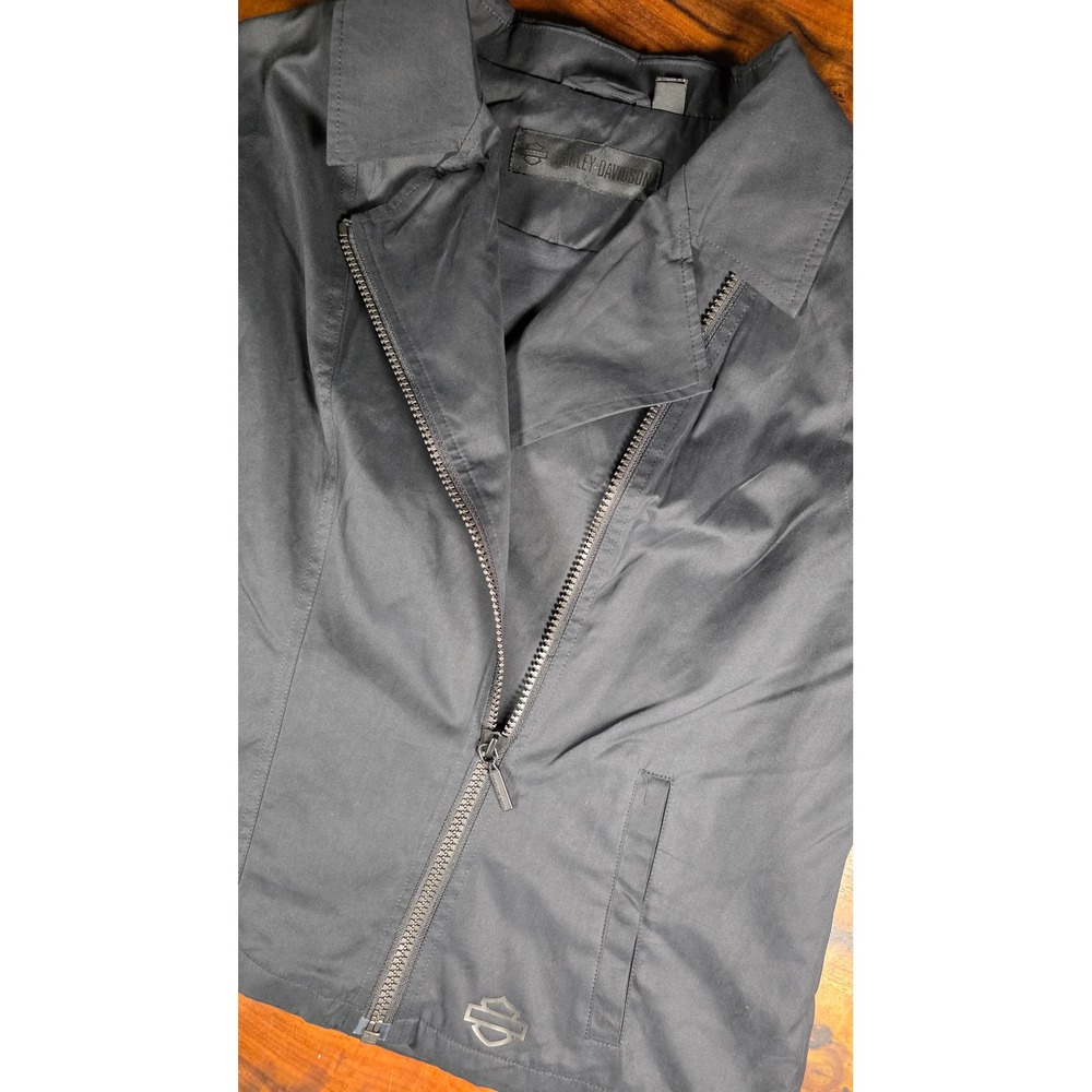 Harley-Davidson Logo Moto Black Biker Vest Premium Streetwear Y2k Utility - Picture 3 of 8